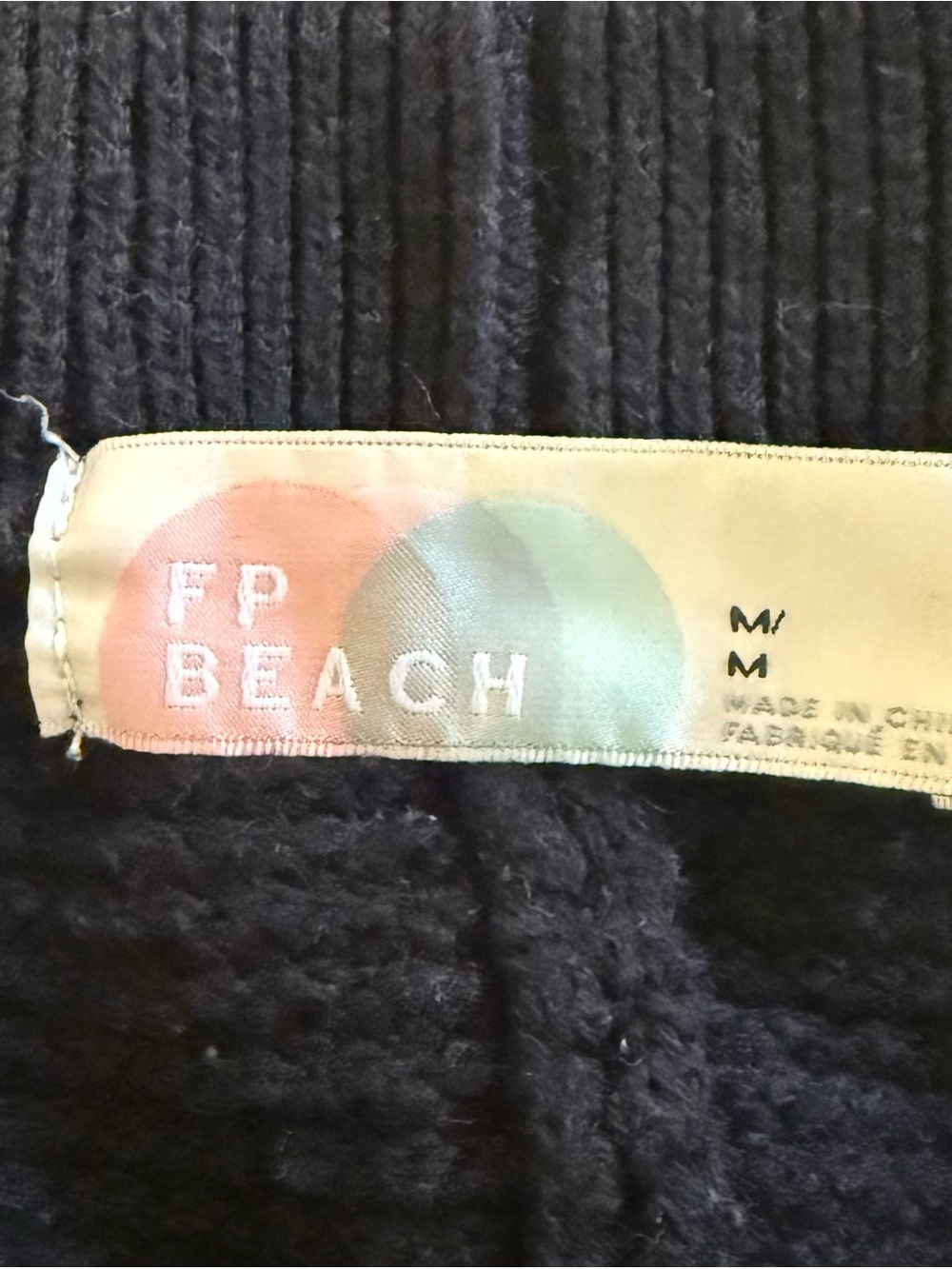 FP Beach Black Textured Wide-Leg Knit Cropped Pants Medium - Picture 4 of 8